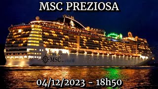 MSC Armonia saindo de Santos 27122023  Cruzeiro de Reveillon 2023 [upl. by Thirzi]