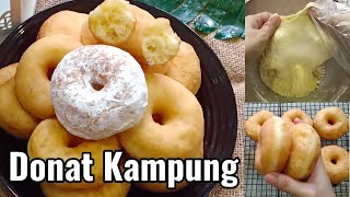 Ringan dan lembut seperti kapas Resep cara membuat donat kampung tanpa susu tanpa mixer Autolisis [upl. by Rotsen171]