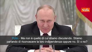 Putin gela con lo sguardo il capo dei Servizi Segreti russi che cercava più tempo prima di attaccare [upl. by Lenaj32]