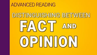 Distinguishing fact from opinion [upl. by Howey202]