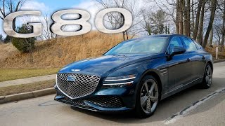 Review 2022 Genesis G80 Sport  Impressively WellRounded [upl. by Gudrin226]