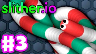 Slitherio  Gameplay Part 3  1 with No Mods TWICE [upl. by Dyanna1]