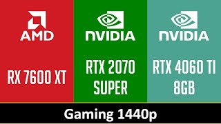 RX 7600 XT vs RTX 2070 SUPER vs RTX 4060 TI 8GB [upl. by Oswin]