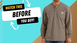 Carhartt Mens Loose Fit Heavyweight LongSleeve Pocket Henley TShirt [upl. by Hailat]