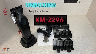 Unboxing Máquina De Cortar Cabelo Kemei KM 2296 [upl. by Soulier186]