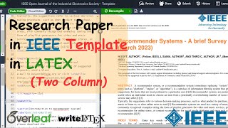 IEEE Template for Research Paper in LATEX  Two Column Paper [upl. by Rowan]