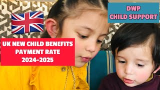 UK new child benefits payment rate DWP child support [upl. by Steck]