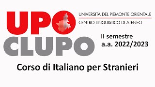 Corso di italiano per studenti stranieri  SECONDO SEMESTRE  lezione 2 [upl. by Niggem793]