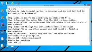 Ds3 Tool Download by Motioninjoy for Windows 10 81 7 8 Vista XP PC Motion Joy  HowTo [upl. by Rainie908]