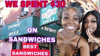 EATING AT THE VIRAL NYC CHOPPED SANDWICH 🥪 FARMER DELI BROOKLYN nyc nyeats nycfood [upl. by Ycniuq]