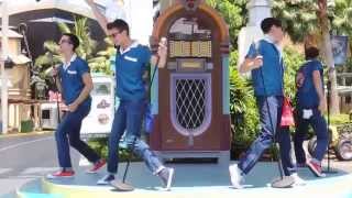 HD JAILHOUSE ROCK ELVIS PRESLEY WITH LYRICS by USS THE CRUISERS  Universal Studios Singapore [upl. by Annaik990]