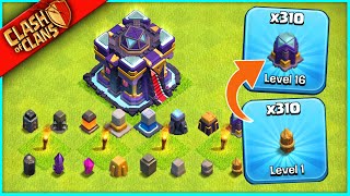 FROM WOODEN WALLS to 100 max in Clash of Clans [upl. by Quackenbush]