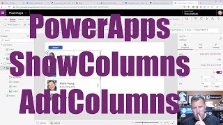 PowerApps AddColumns ShowColumns [upl. by Attenahs]