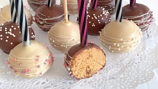 Карамельные Кейк Попсы рецепт  Caramel Cake Pops Recipe [upl. by Vedette316]