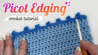 How to Crochet Picot Edging [upl. by Ssenav]