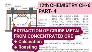 12th Chemistry Ch6Part4Calcination amp Roasting processStudy with Farru [upl. by Leirol]