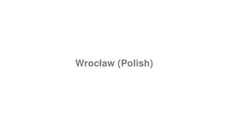 How to Pronounce quotWrocław Polishquot [upl. by Stilwell876]