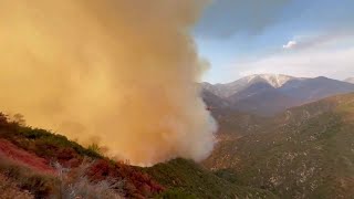 Bridge Fire grows to 200 acres in San Gabriel Canyon [upl. by Chan610]