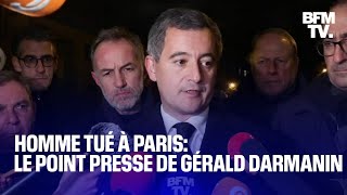 Homme tué à Paris le point presse de Gérald Darmanin en intégralité [upl. by Carol200]