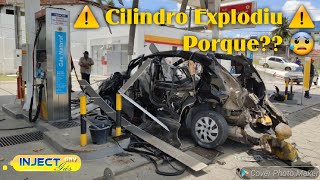 Porque cilindro requalificado usado de GNV explode [upl. by Adnuhsal]