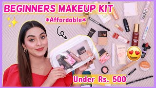 Affordable Makeup Kit For Beginners 2023  Best Products Under Rs 500 [upl. by Chemush306]