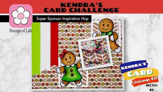 KendrasCardChallenge16 Featuring StampsofLife  Lets make a gingerbread shaker card [upl. by Nnyliram]