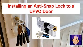 Installing an AntiSnap Lock  Barrel to a UPVC Door Ep 12 Modular Workshop Build [upl. by Bathilda]