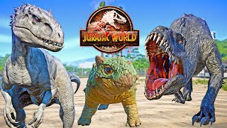 SCORPIUS REX E750 VS BUMPY IREX TORO Fight in Jurassic World CAMP CRETACEOUS 🌍 JWE [upl. by Waylin365]