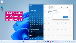 How to add Events in the Windows 11 Calendar [upl. by Proulx]