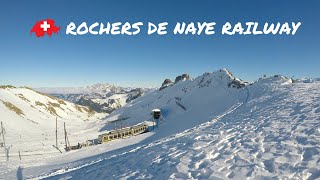 ROCHERS DE NAYE Cogwheel Railway MOB Golden Pass Panorama Train Switzerland [upl. by Ruel553]