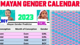 Mayan baby gender predictor calendar 20232024boy or girl in Mayan calendar [upl. by Hafler]