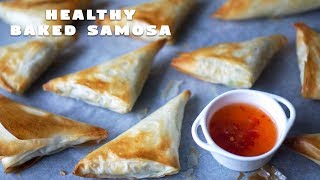 Baked Samosa with Filo Pastry  Healthy Snack Recipe  Hungry for Goodies [upl. by Swirsky]