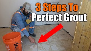 3 Steps To Get Perfect Grout On Your Floor Tile  THE HANDYMAN [upl. by Lokkin]