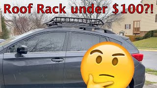 How to install a Roof Rack on a Subaru Crosstrek  Harbor Freight Basket and OEM Cross Bars [upl. by Enileuqcaj]