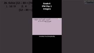 Solving Complex Math Problems StepbyStep Grade 6 Integer IMO IPM maths class6 integers [upl. by Brout]