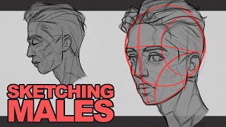 How I Sketch Portraits Multiple Angles [upl. by Yllitnahc]