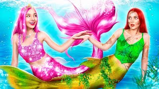 Popular vs Unpopular Mermaid  Kidnapped Mermaid to Get Superpowers Rich vs Poor Princess [upl. by Rola]