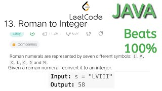 13 Roman to Integer leetcode  Beats 100  dsa leetcodesolution java hindi  GoCoderGo [upl. by Nnalyrehs666]