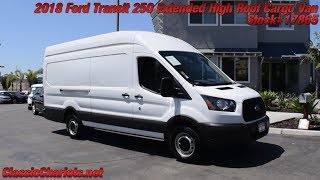 Used 2018 Ford Transit 250 Extended High Roof Cargo Van for Sale in San Diego  17865 [upl. by Haniraz718]