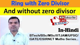 Ring with Zero Divisor and without zero divisor in Hindi [upl. by Ariajaj]