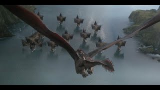 Daenerys DESTROYS Iron Fleet and Golden Company DRACARYS [upl. by Esnofla]