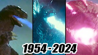 Evolution of GODZILLA atomic breath  19542024 [upl. by Ahdar]