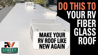 RV FIBERGLASS ROOF COATING amp GUTTER SEALANT REPAIR [upl. by Biagi452]