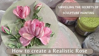 Basic Technique To Make Sculpture Painting Rose How To Make Sculpture Painting Rose [upl. by Cecily]