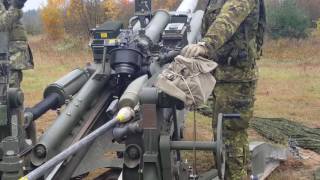 155 MM M777 Howitzer round can be seen flying [upl. by Sillihp]