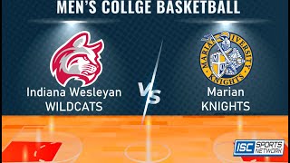 LIVE Mens College Basketball Indiana Wesleyan at Marian 22324 [upl. by Aillimac811]