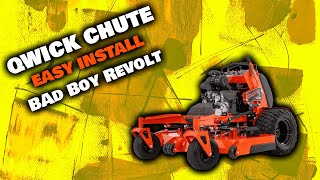 Installing Qwick Chute Chute Blocker on Bad Boy Revolt 48 StandOn Mower [upl. by Huldah599]