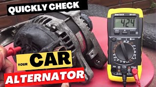 How to Check if the Alternator is Bad With a voltmeter screwdriver amp multimeter [upl. by Eanram]