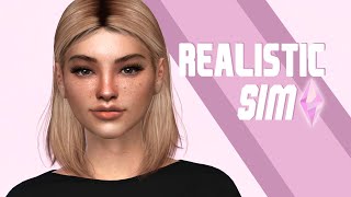 Realistic Sim  Sims 4 CAS   CClist [upl. by Foy]