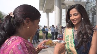 Meenakshi Chaudhary arrives at her hometown in Chandigarh [upl. by Alrad157]